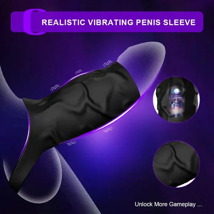 PR11: Full-Length Vibrating Cock Ring with Scrotal Support