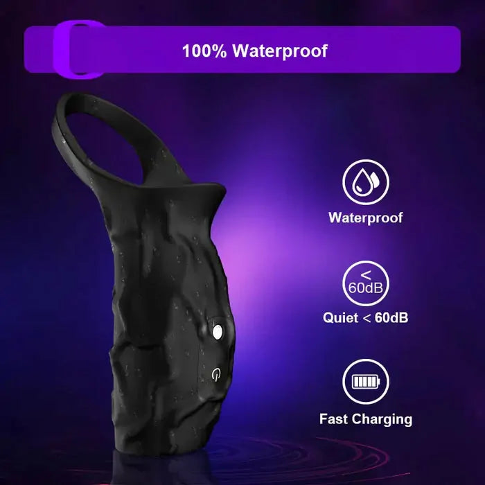 PR11: Full-Length Vibrating Cock Ring with Scrotal Support