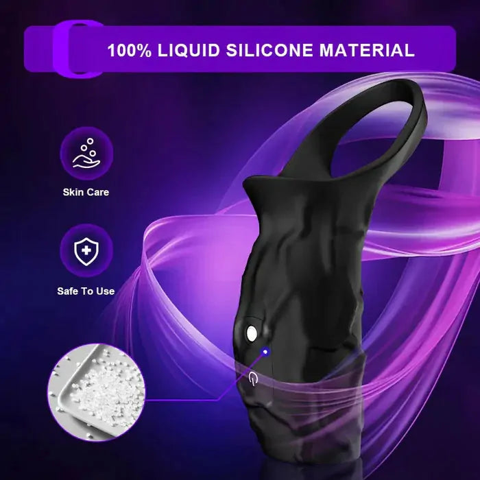 PR11: Full-Length Vibrating Cock Ring with Scrotal Support