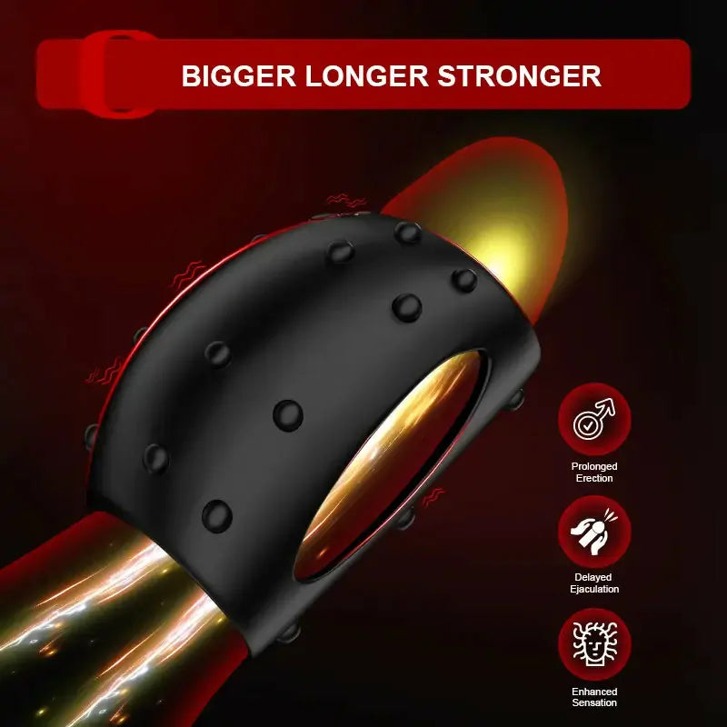 PR2: Wearable Vibrating Cock Ring with Textured Penis Sleeve