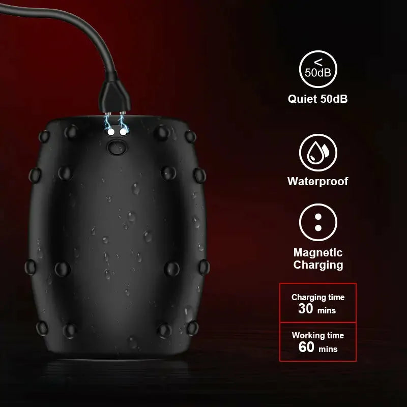 PR2: Wearable Vibrating Cock Ring with Textured Penis Sleeve