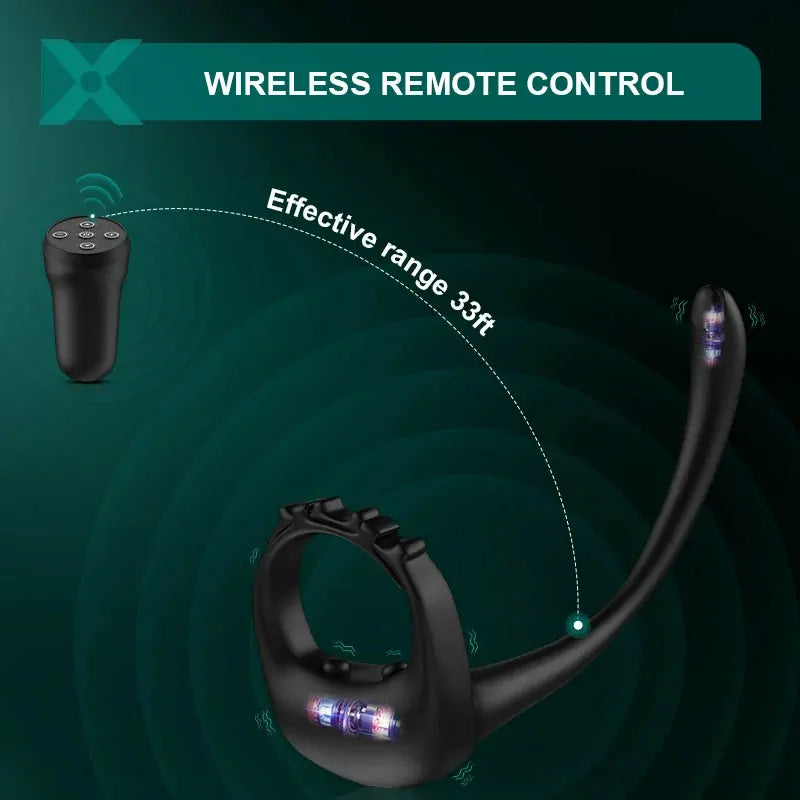 PR4: Remote-Controlled Cock Ring and 3-in-1 Prostate Massager