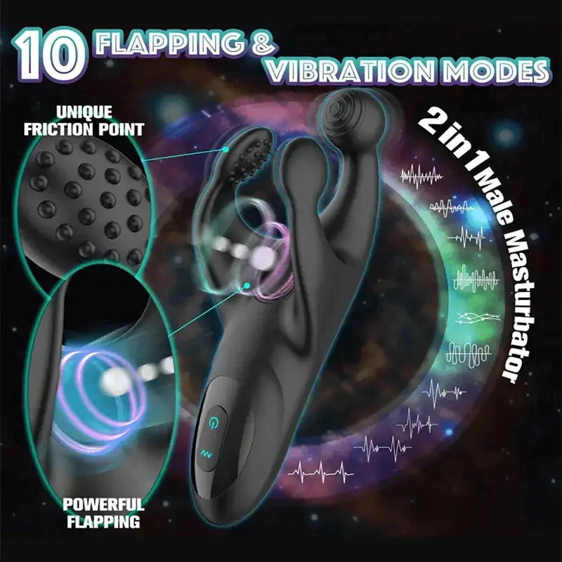 XG9: Portable Penis Head Stimulator with 20 Patting & Vibration Modes