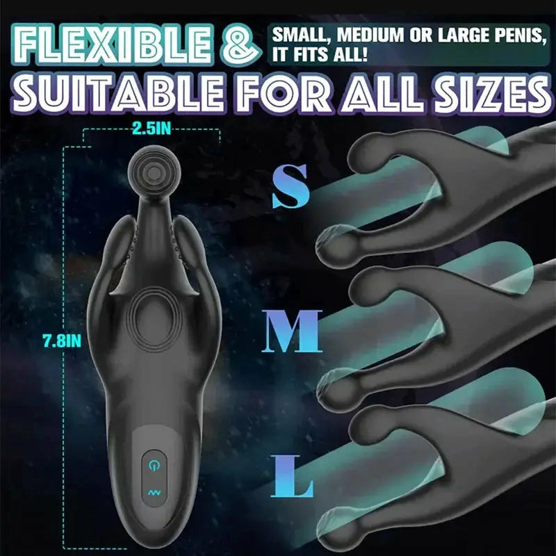 XG9: Portable Penis Head Stimulator with 20 Patting & Vibration Modes