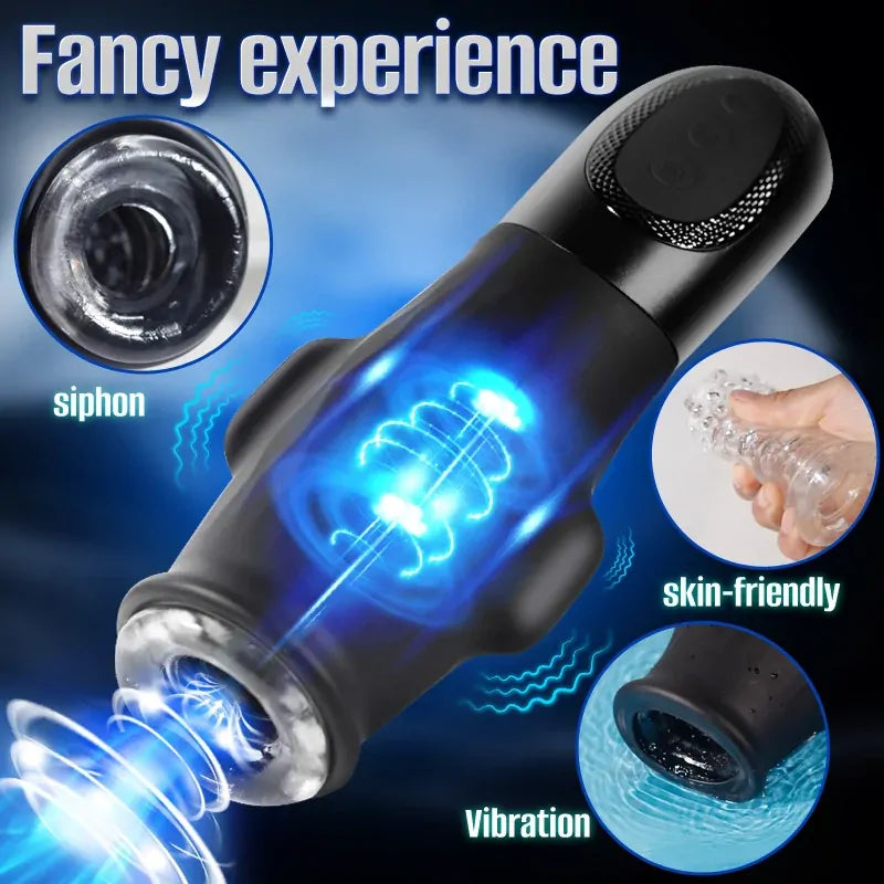 XS3: Male Masturbator with 9 Vibration & 5 Suction Modes