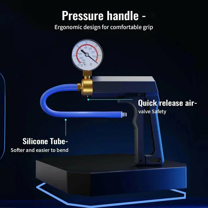 Manual Male Enhancement Pump with Pressure Gauge & Metal Handle