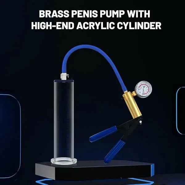 LuxaMax Manual Penis Pump with Pressure Gauge & Optional Sizes