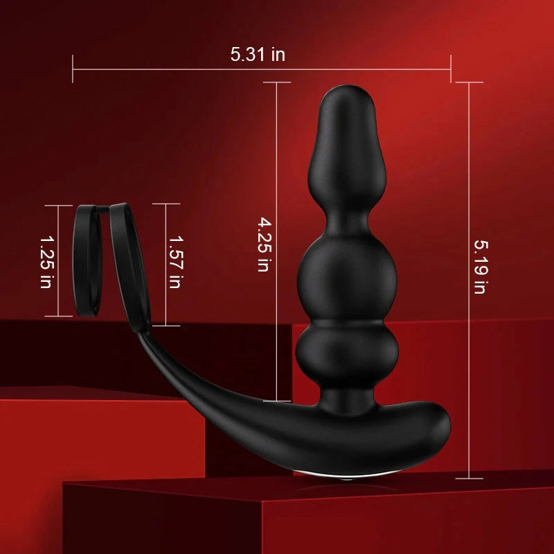 PM14: Beaded Rotating Prostate Massager with Wireless Remote