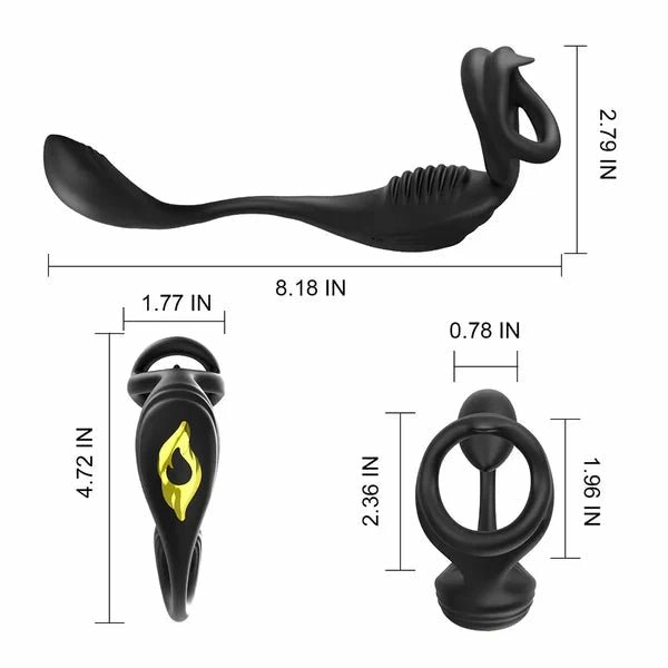 PM5: Ribbed Dual-Motor Prostate Massager with Wireless Remote