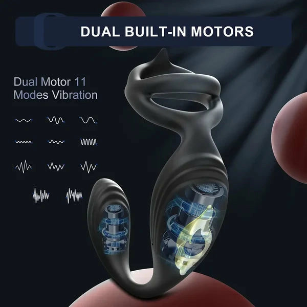 PM5: Ribbed Dual-Motor Prostate Massager with Wireless Remote