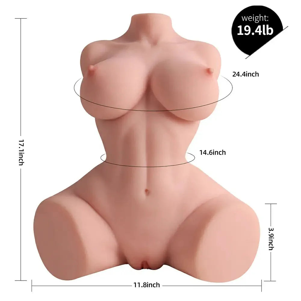 Daisy: 8.75 kg Lifelike Curvy Torso with Huge Gel Breasts