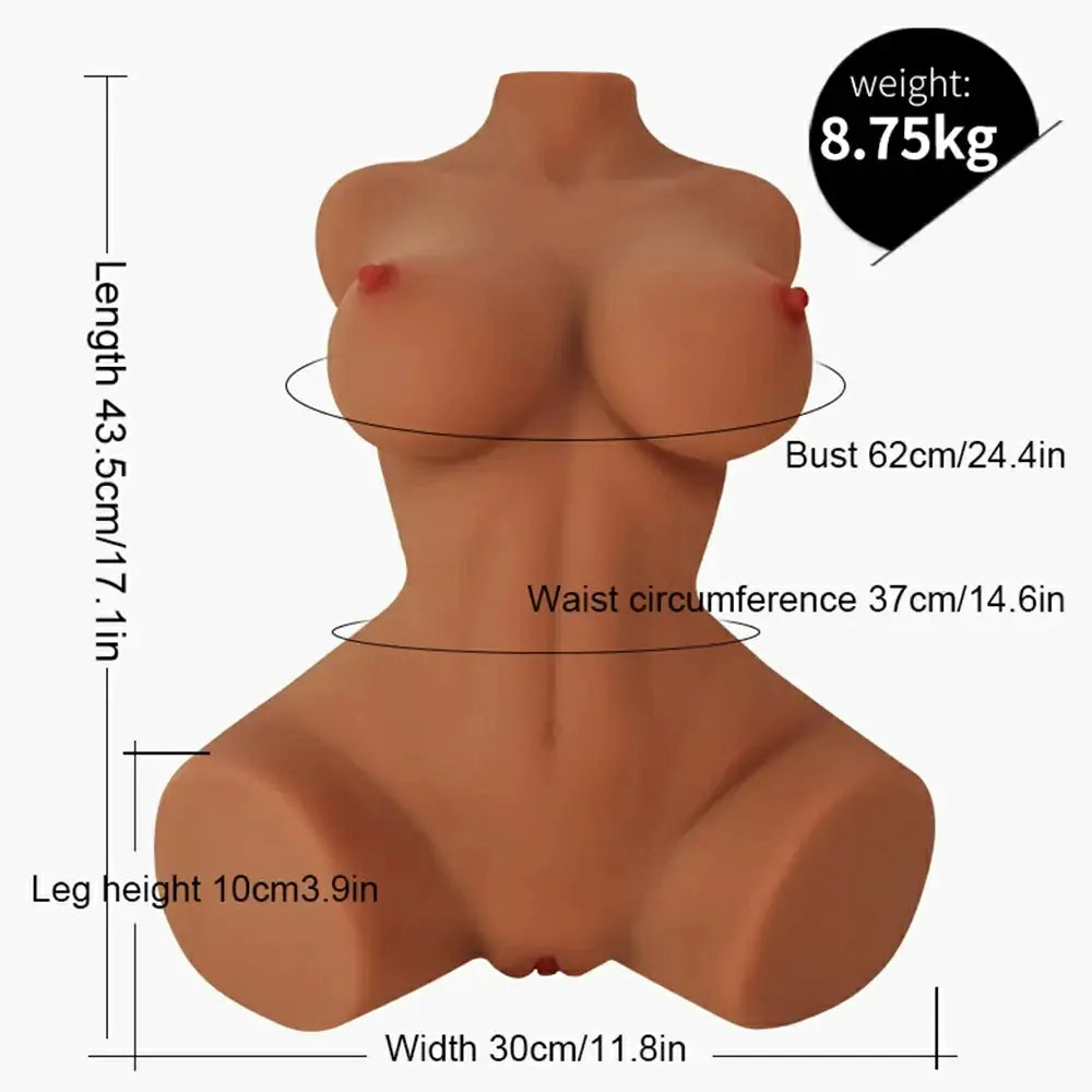 Daisy: 8.75 kg Lifelike Curvy Torso with Huge Gel Breasts