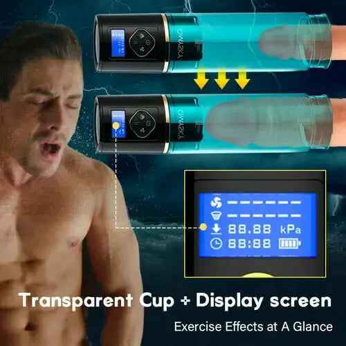 XP6: Electric Water Penis Pump with 6 Suction Modes & LED Display