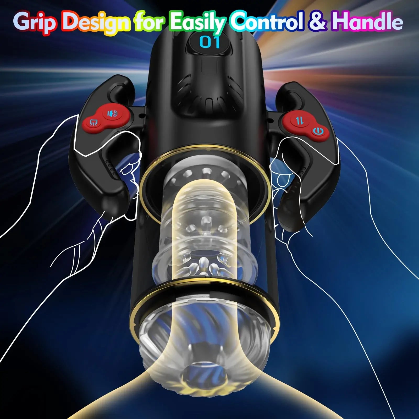 XR1: Blowjob Machine with Dual Handles, Sucking, Rotation & Thrusting