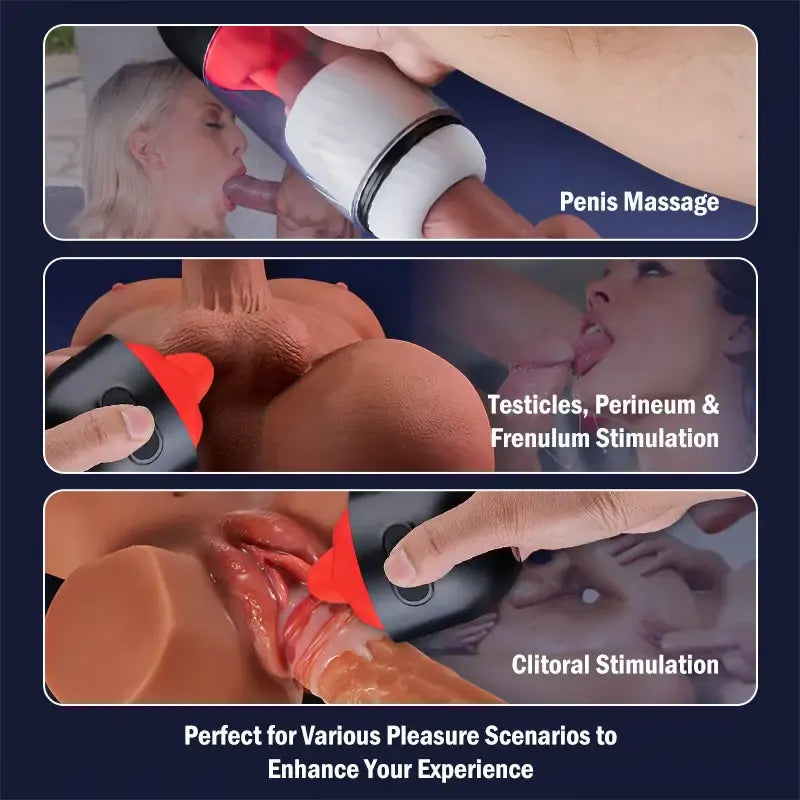 XR10: Blowjob Machine with App Control, Tongue & Fully Waterproof