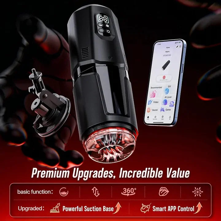 XT19: Male Stroker with App Control, 2-in-1 Motion & Phone Mount