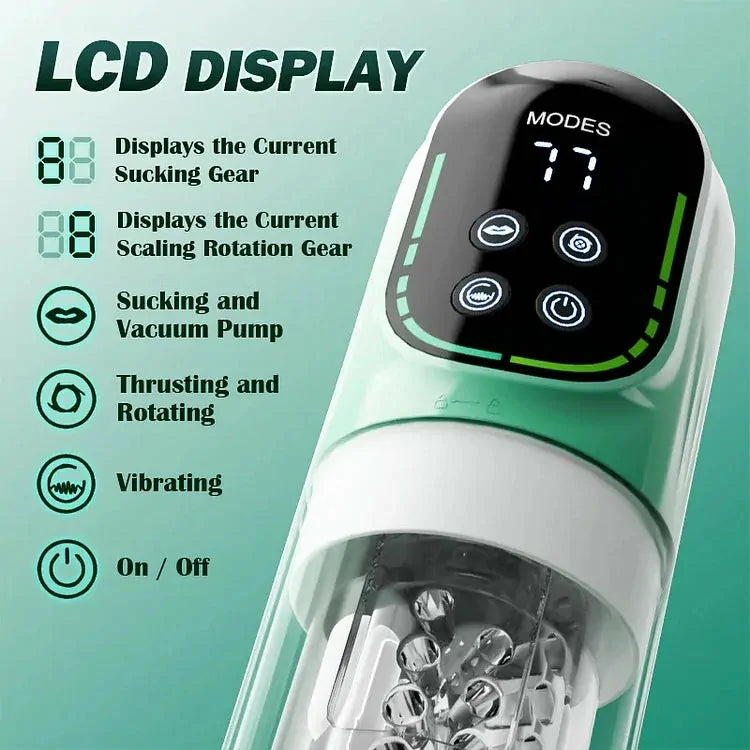 XR4: Blowjob Machine 5 in 1 Sucking Rotating Thrusting Vibrating Waterproof