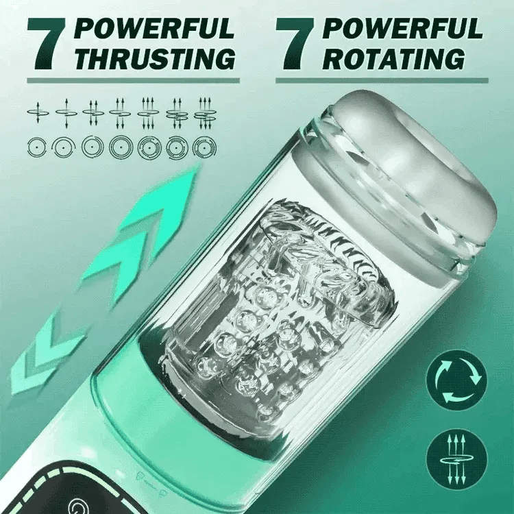 XR4: Blowjob Machine 5 in 1 Sucking Rotating Thrusting Vibrating Waterproof