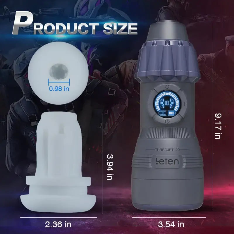 Leten TurboJet: Male Masturbator with 10 Suction & Vibration