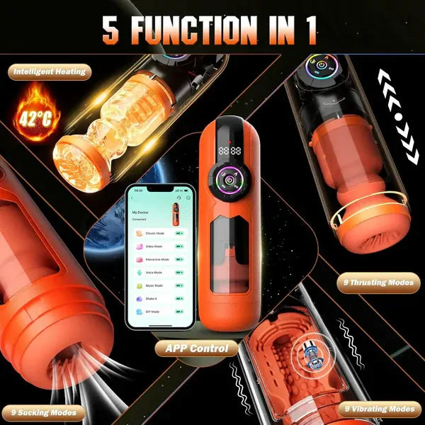 XT12: Male Masturbator with 5-in-1 Motion, Heating & App Control Highlights: