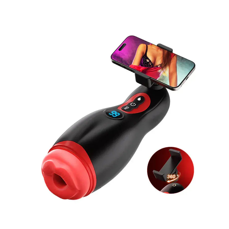 XS1: Male Masturbator with Suction, Vibration, Heat & Phone Holder