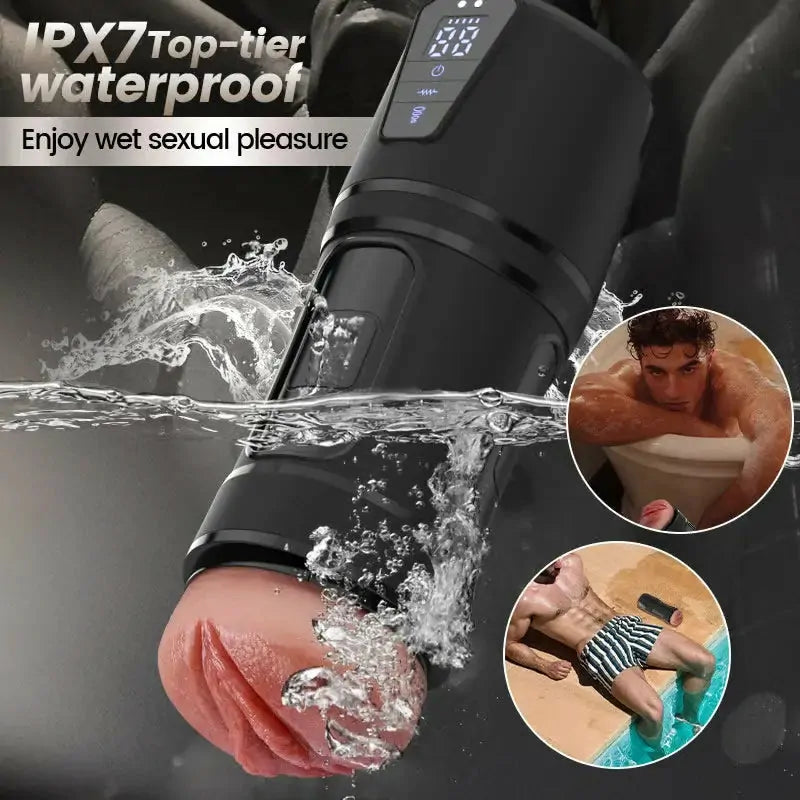 XV8: Male Masturbator with 1:1 Realistic Sleeve, Suction & 10 Vibes