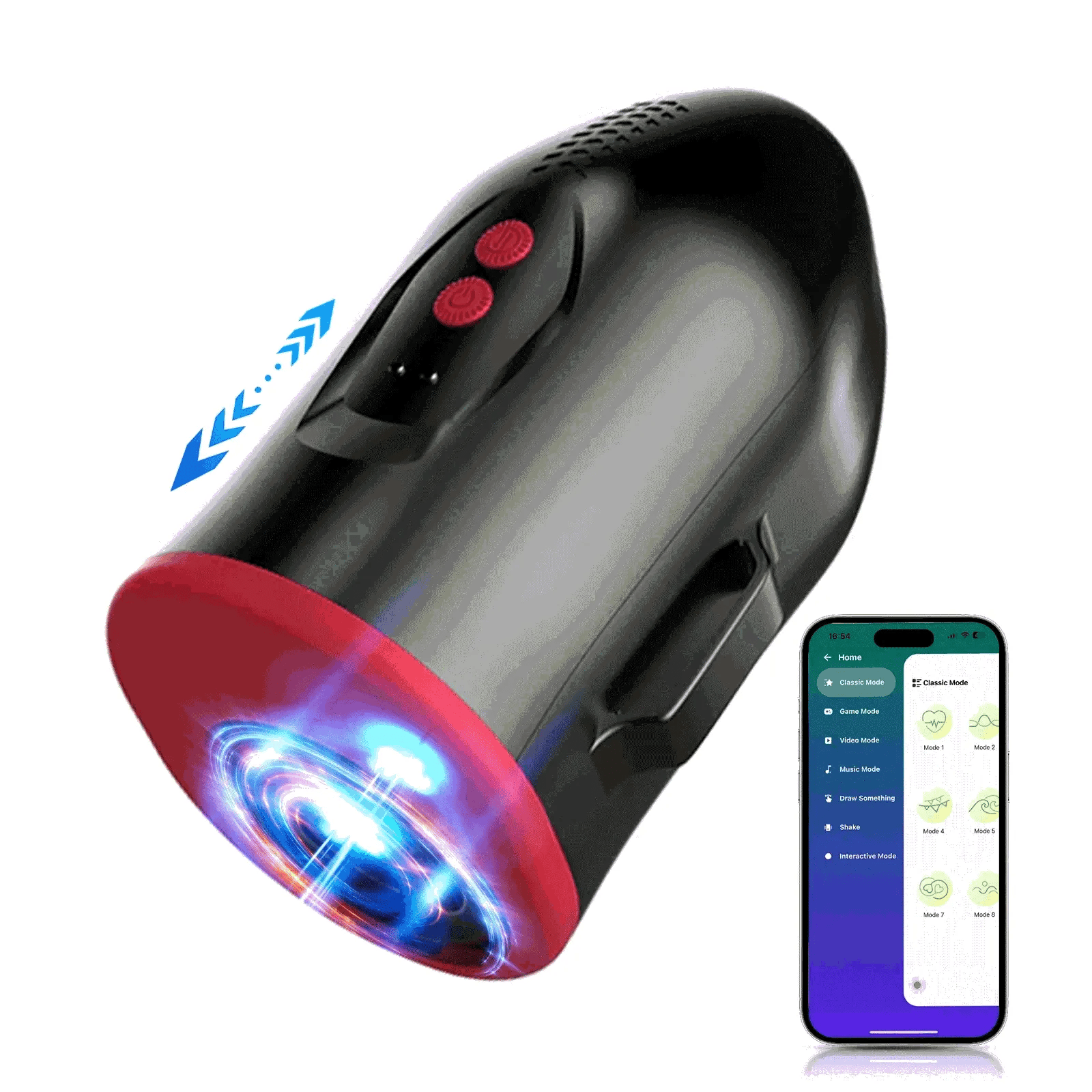 XT22: Male Stroker with Wearable Strap, App Control & 6 Motion Modes