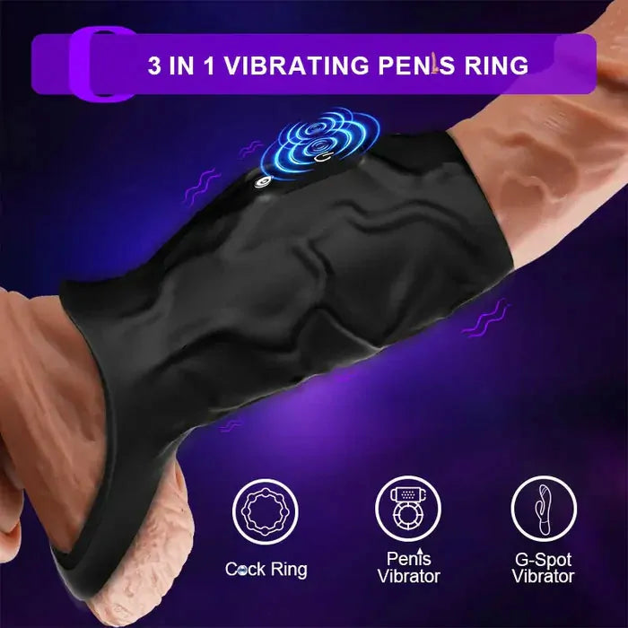 PR11: Full-Length Vibrating Cock Ring with Scrotal Support
