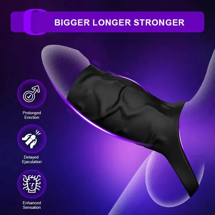 PR11: Full-Length Vibrating Cock Ring with Scrotal Support