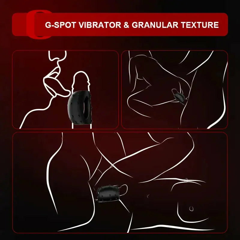 PR2: Wearable Vibrating Cock Ring with Textured Penis Sleeve