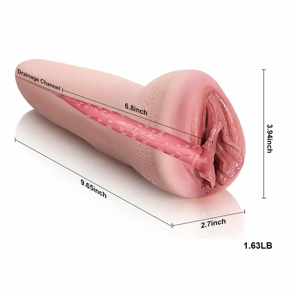 Grace – 9.65-Inch Realistic Silicone Fake Pussy with Deep Tunnel