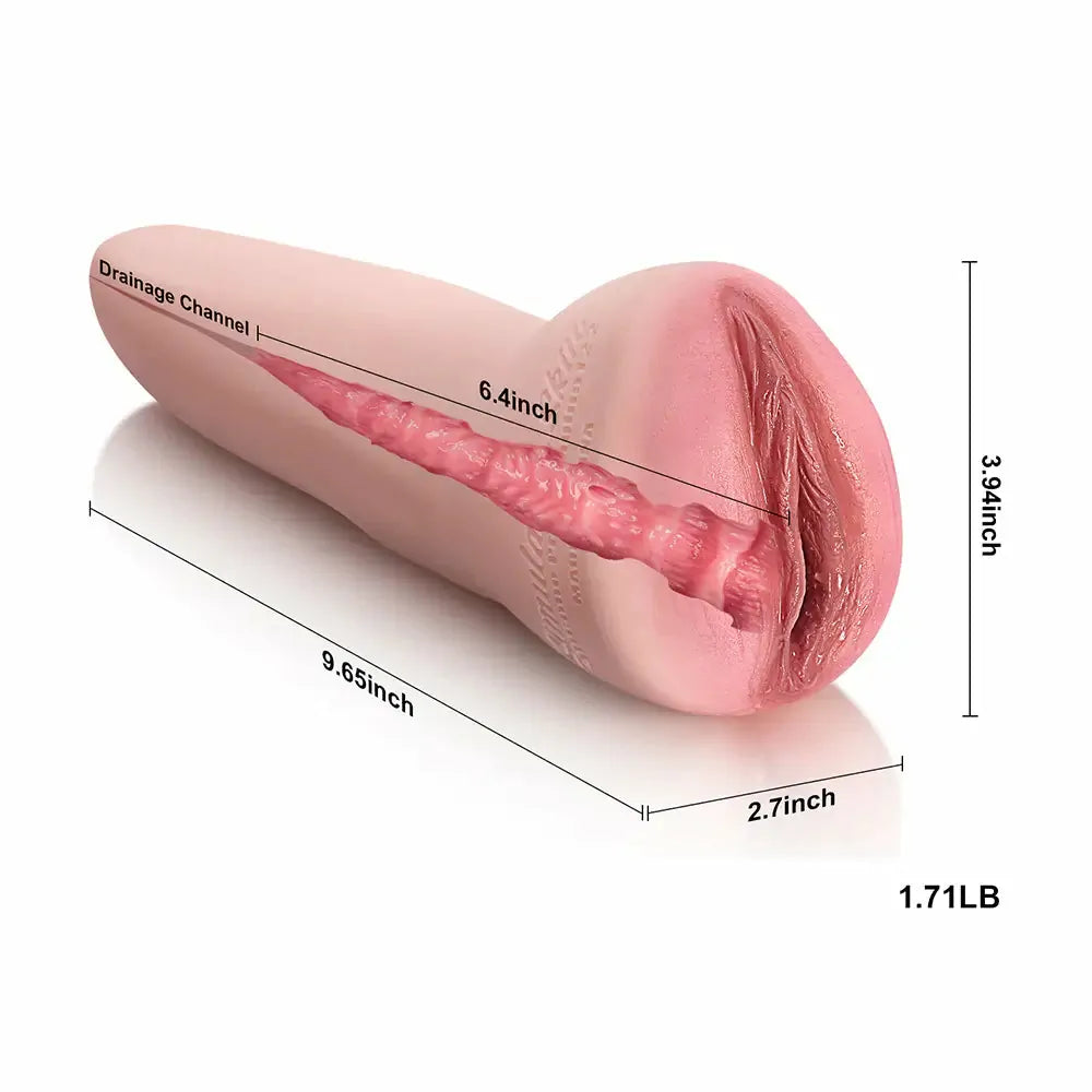 Dawn – 9.65-Inch Silicone Fake Vagina with Deep 6.8-Inch Tunnel