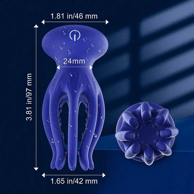 XG16: Octopus Tentacle Penis Glans Trainer with 10 Vibration Modes