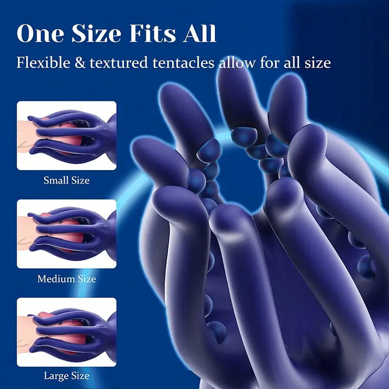 XG16: Octopus Tentacle Penis Glans Trainer with 10 Vibration Modes