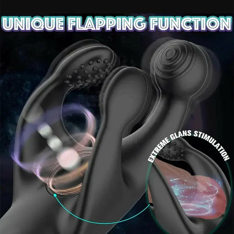 XG9: Portable Penis Head Stimulator with 20 Patting & Vibration Modes