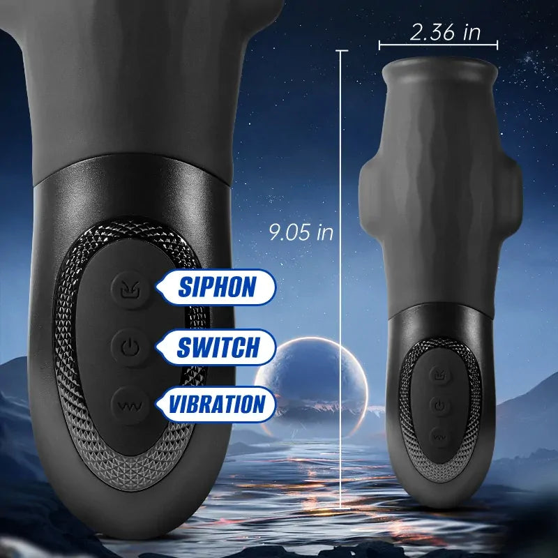 XS3: Male Masturbator with 9 Vibration & 5 Suction Modes