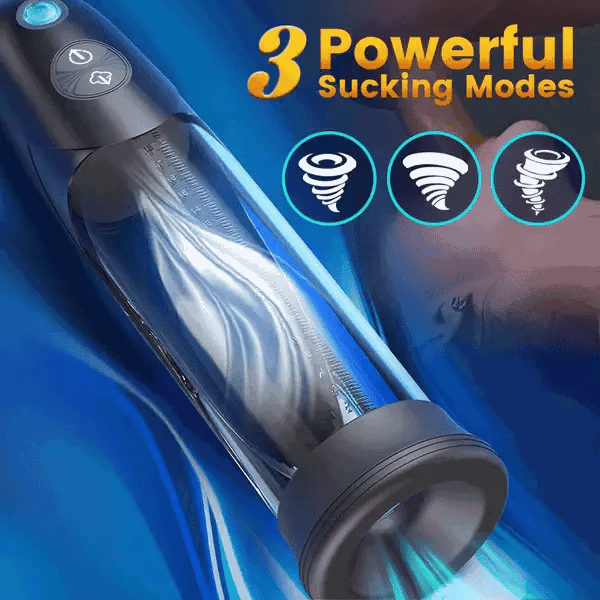 Bathfun Water Penis Pump with 3 Suction Modes & Swirl Jets