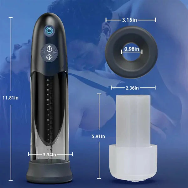 Bathfun Water Penis Pump with 3 Suction Modes & Swirl Jets