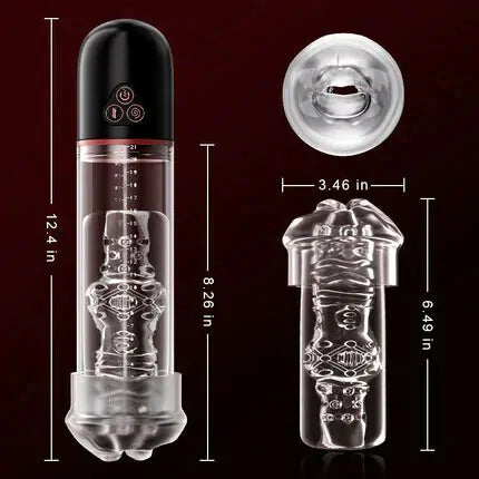 XP10: Penis Trainer & Stroker with 9 Vibes, 3 Suction Modes & Spiral Massage