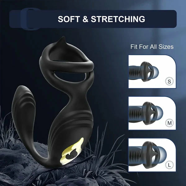 PM5: Ribbed Dual-Motor Prostate Massager with Wireless Remote