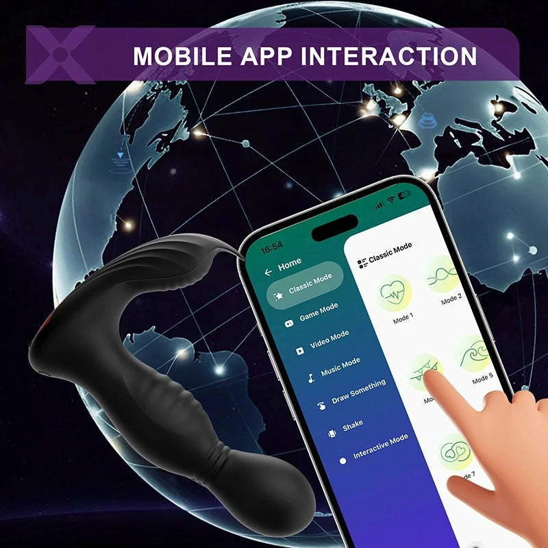 PM8: Triple-Motor Rotating, Vibrating and Licking Prostate Massager