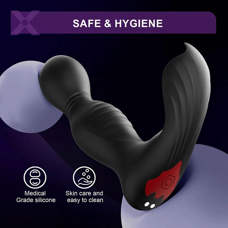 PM8: Triple-Motor Rotating, Vibrating and Licking Prostate Massager
