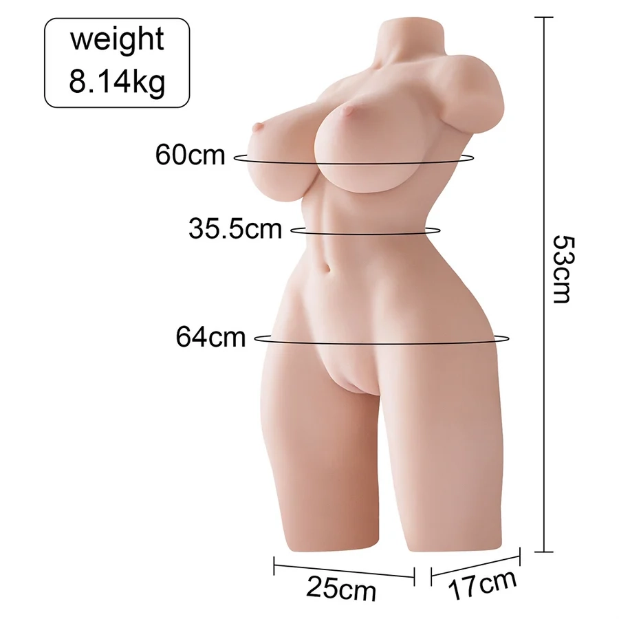 Rosalie: 8.14 kg TPE Torso with Large Breasts & Flexible Skeleton