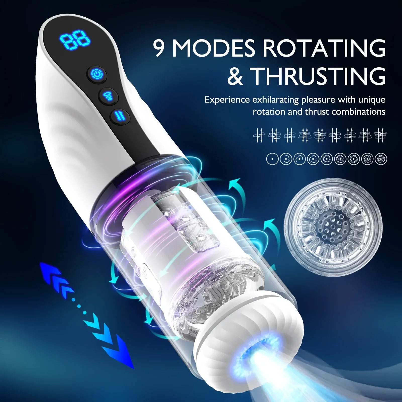 XS17: Blowjob Machine with Sucking, Rotating & Thrusting Modes