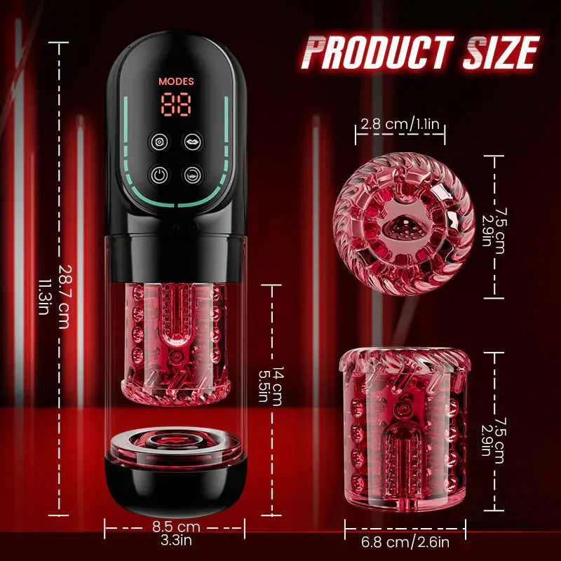 XR4 Pro: Blowjob Machine with App Control, Multi-Action Power & Waterproof Design