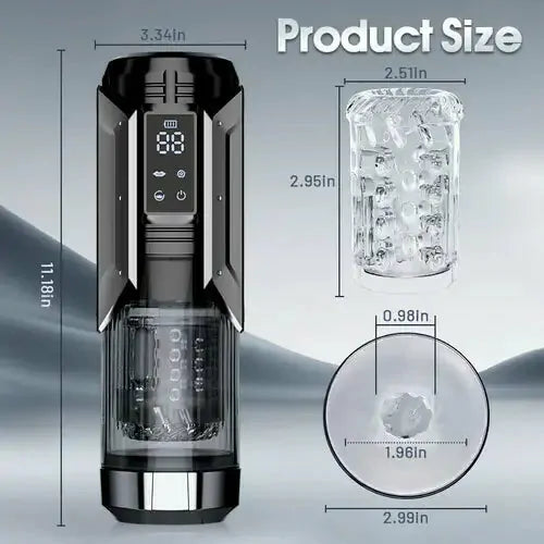 XT20: Blowjob Machine with Sucking, Rotation, Thrusting & Vibration