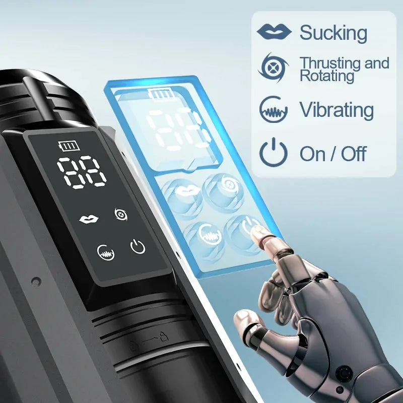 XT20: Blowjob Machine with Sucking, Rotation, Thrusting & Vibration