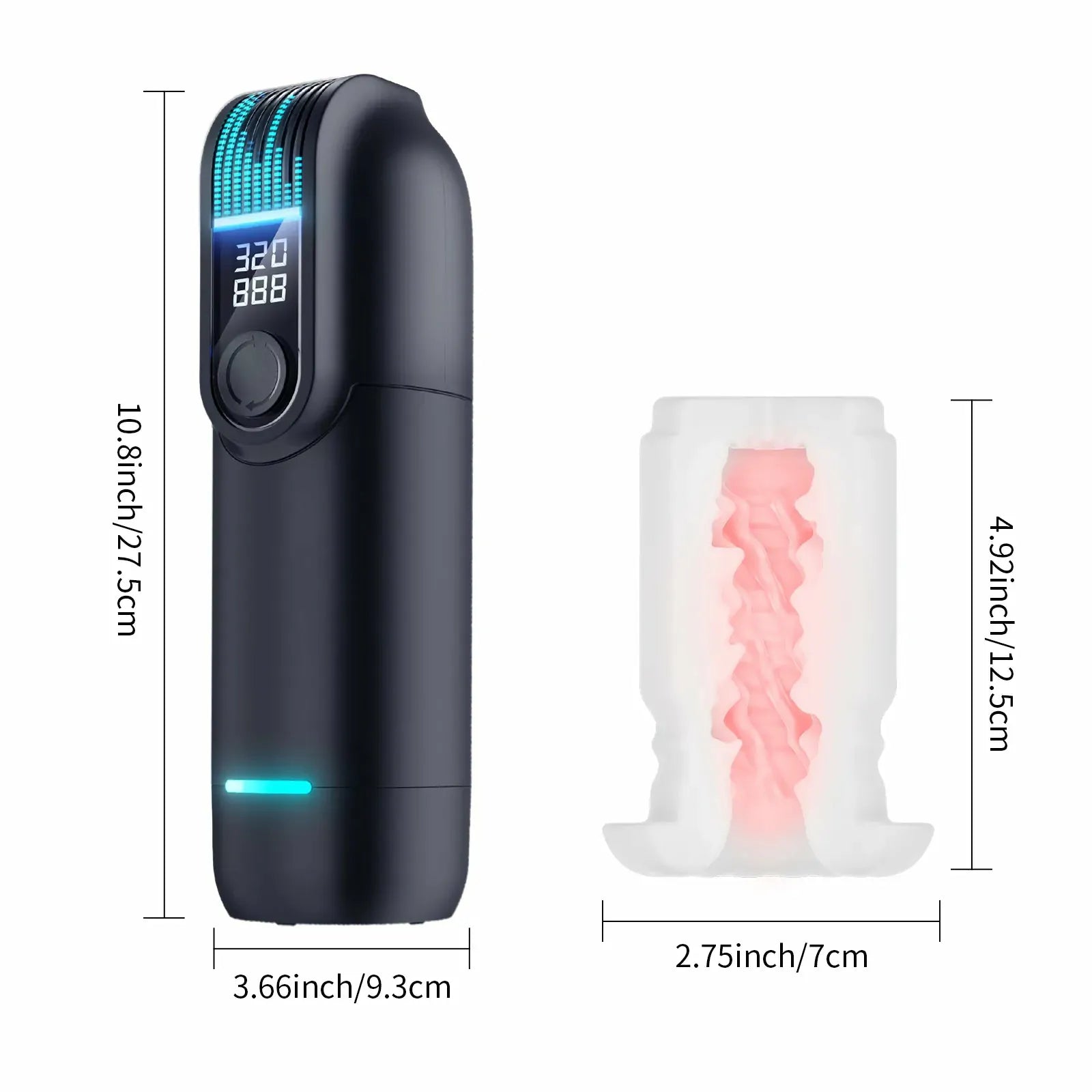 XT27: Blowjob Machine with 320 SPM Thrusting, Dual Heat & LED Dashboard