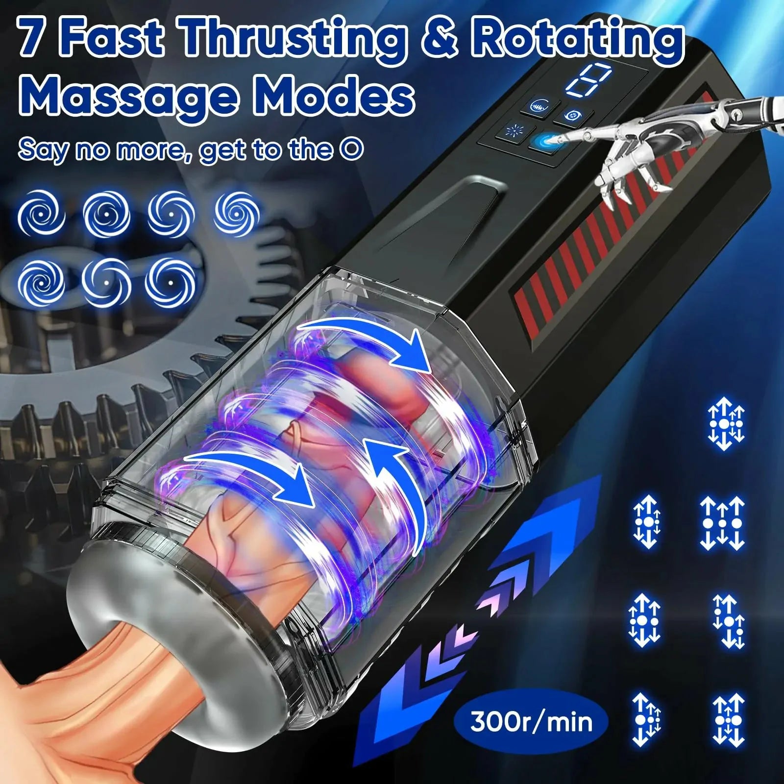 XR6: Blowjob Machine with Thrusting, Rotation, Vibration & Tongue