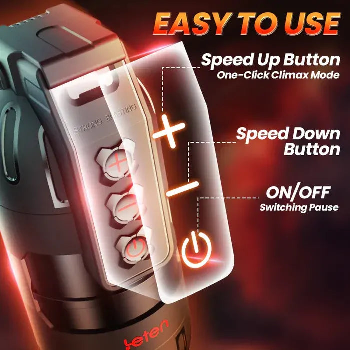 Leten Powerful Blasting: Male Masturbator with App Control  & Vibration
